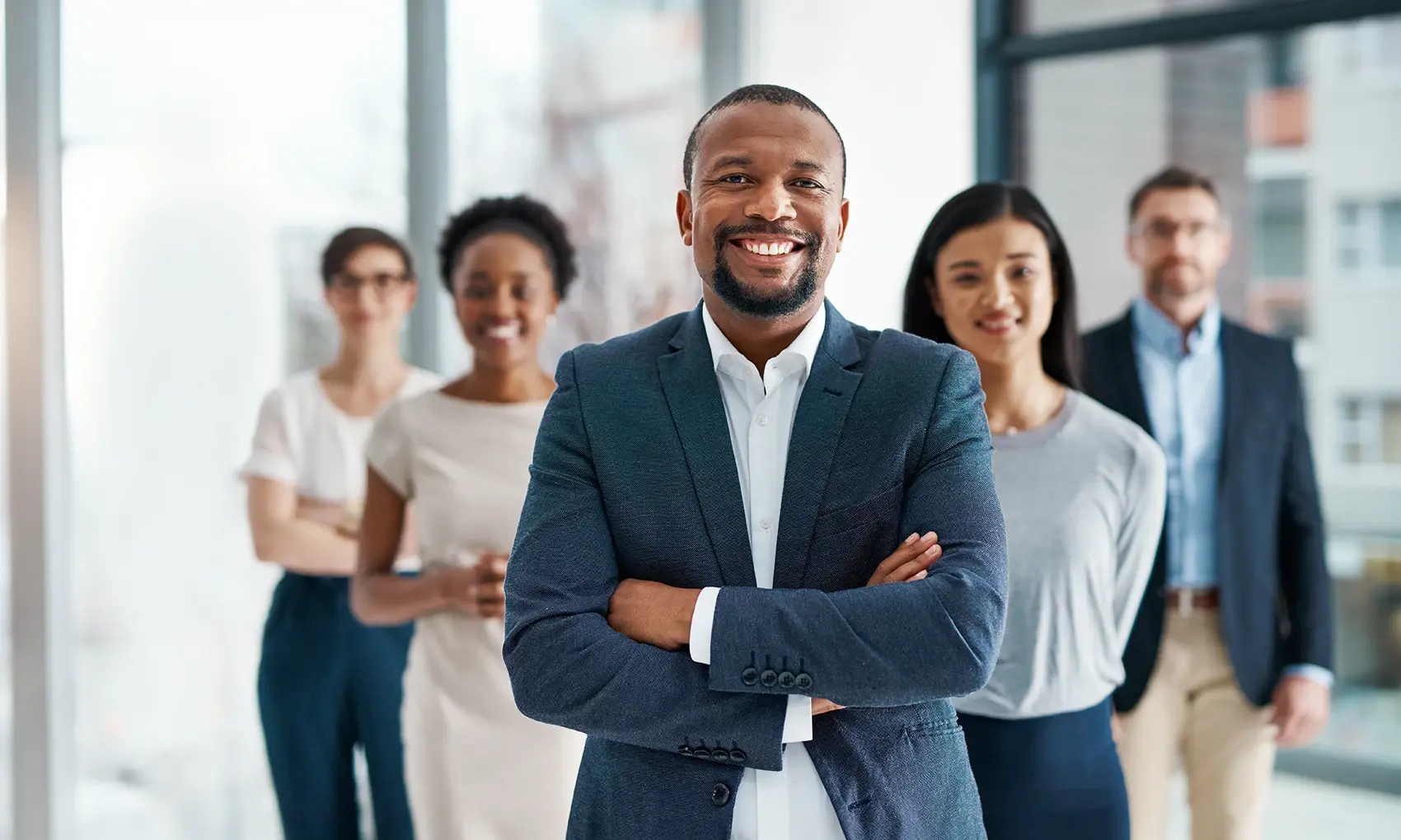 Professional, diverse and successful business team