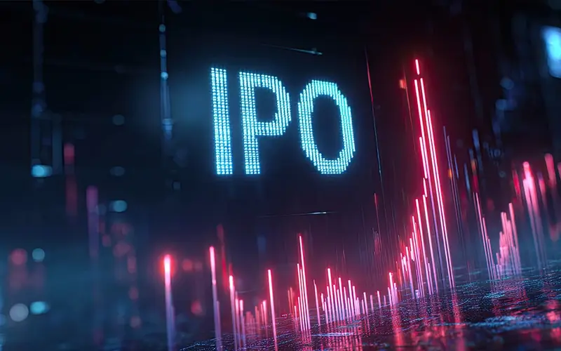 bar chart showing stock increases and decreases