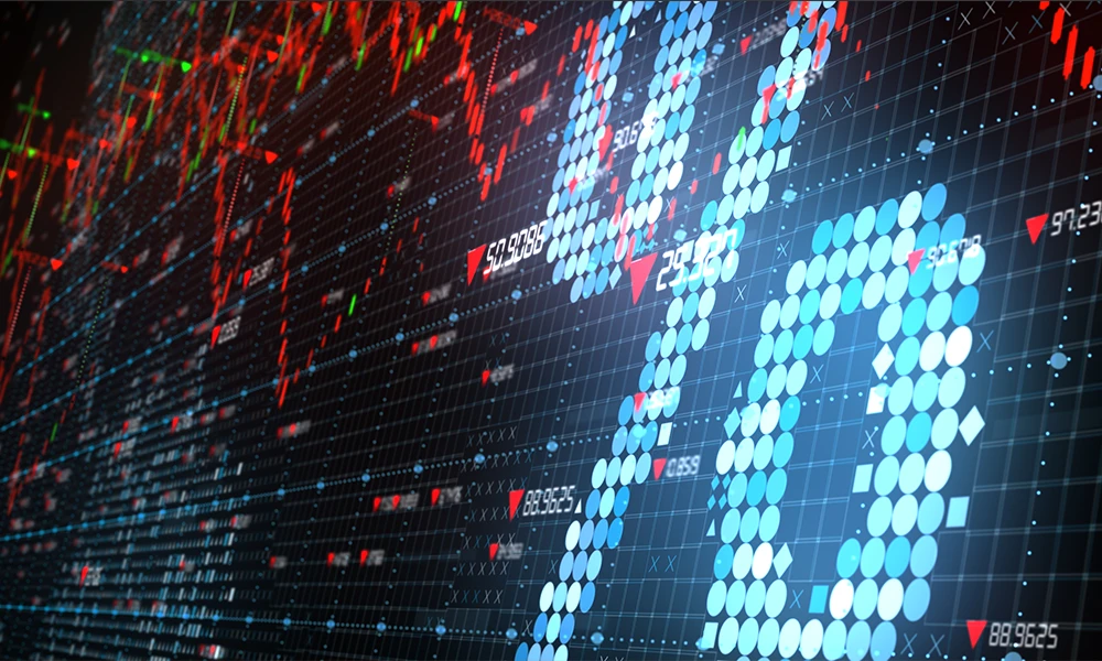 abstract graph of interest rates