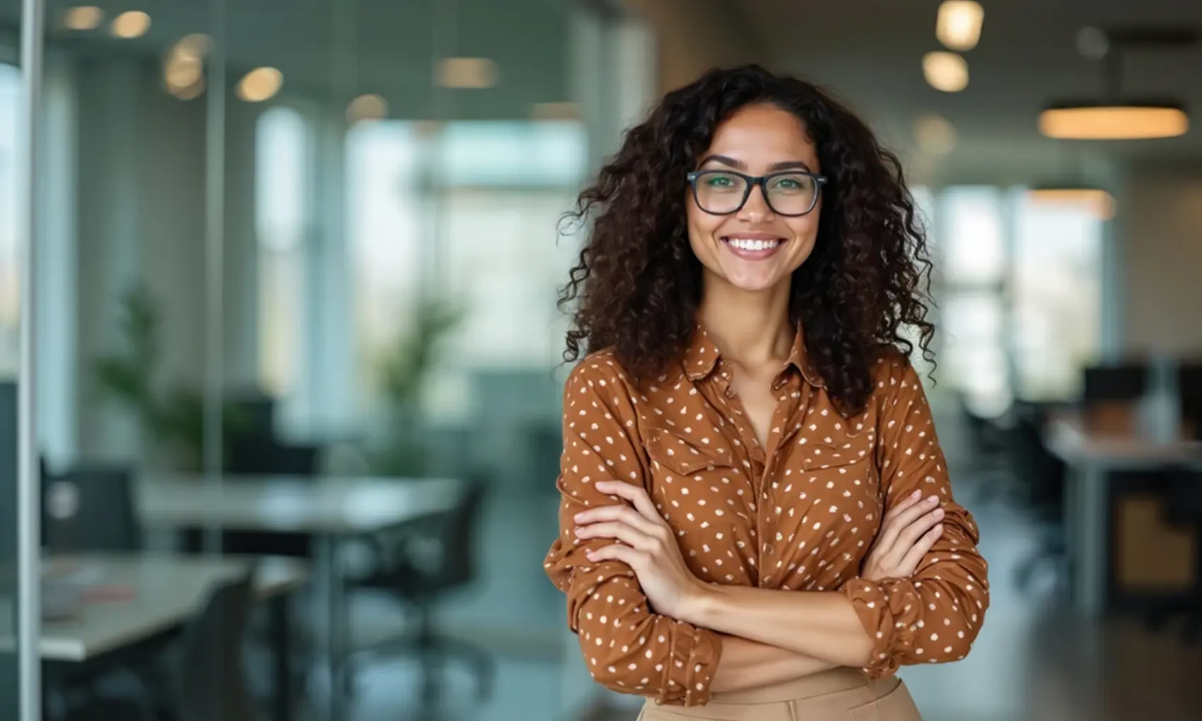 business woman smiling