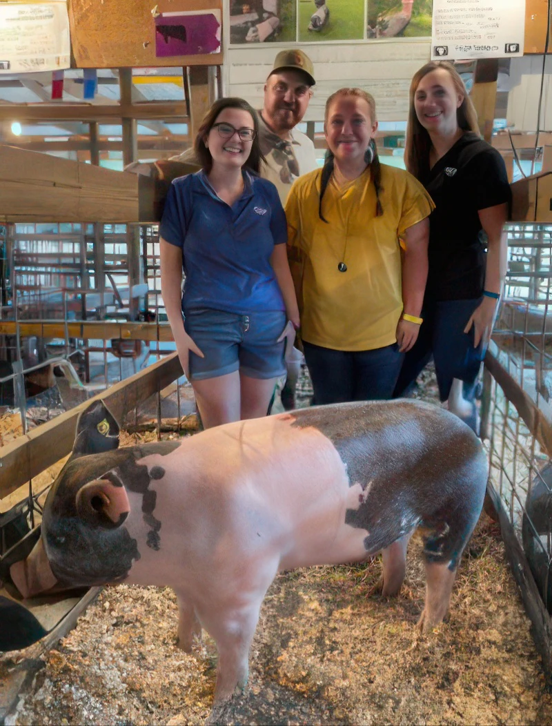 Pictured, from left to right, are: Logan Peters-Berrier, Lead Financial Services Representative, McConnellsburg and Hustontown, F&M Trust; Jeramy Culler, Vice President, Commercial Services, F&M Trust; Cloe Fletcher; and Mary Kate Mumper, Community Office Manager, McConnellsburg and Hustontown, F&M Trust.