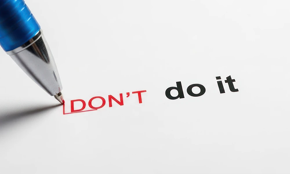 pen writing don't do it