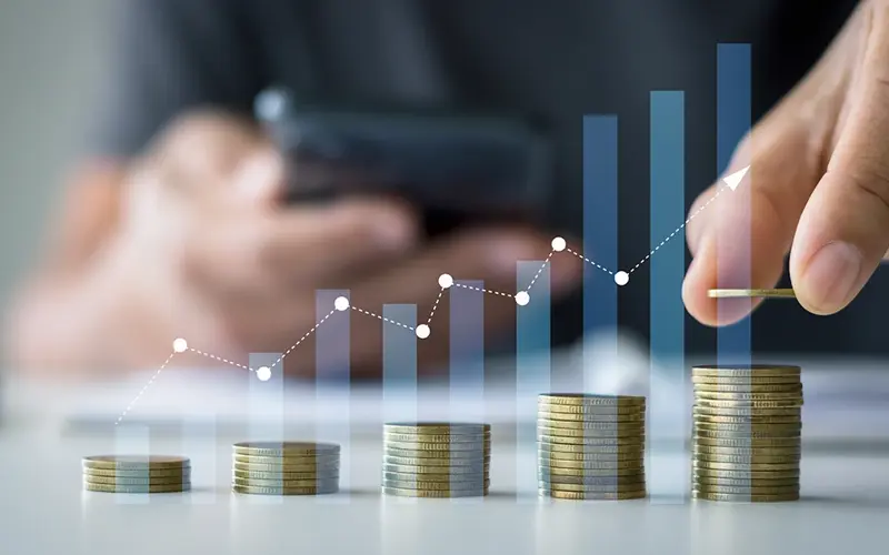 coins stacked graphic