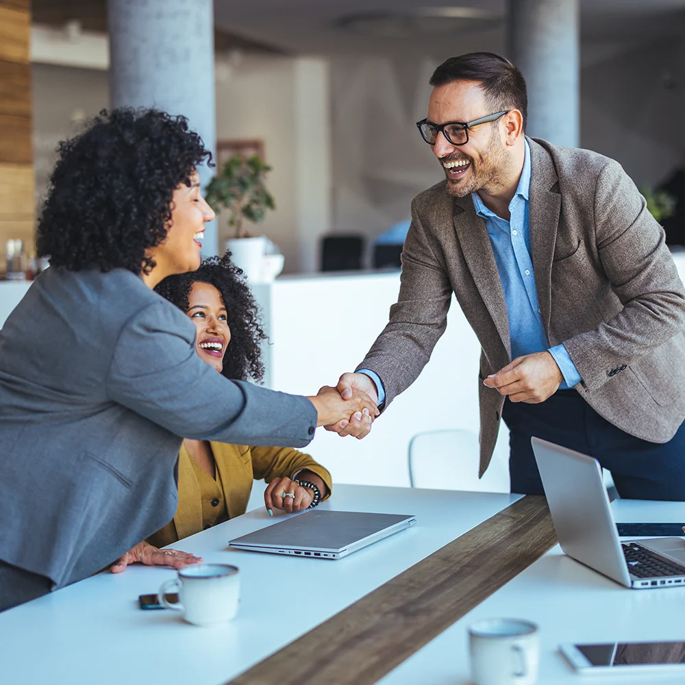 Professional Team Celebrates Successful Collaboration