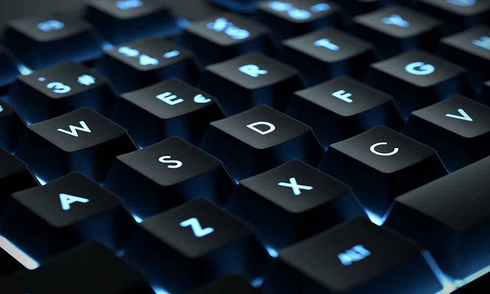 close up of a few keys on a computer keyboard