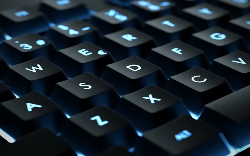 close up of a few keys on a computer keyboard